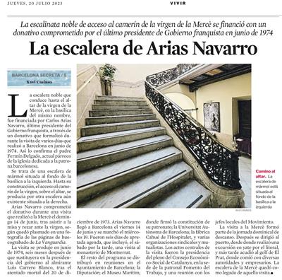 La Vanguardia: "L'escala d'Arias Navarro"